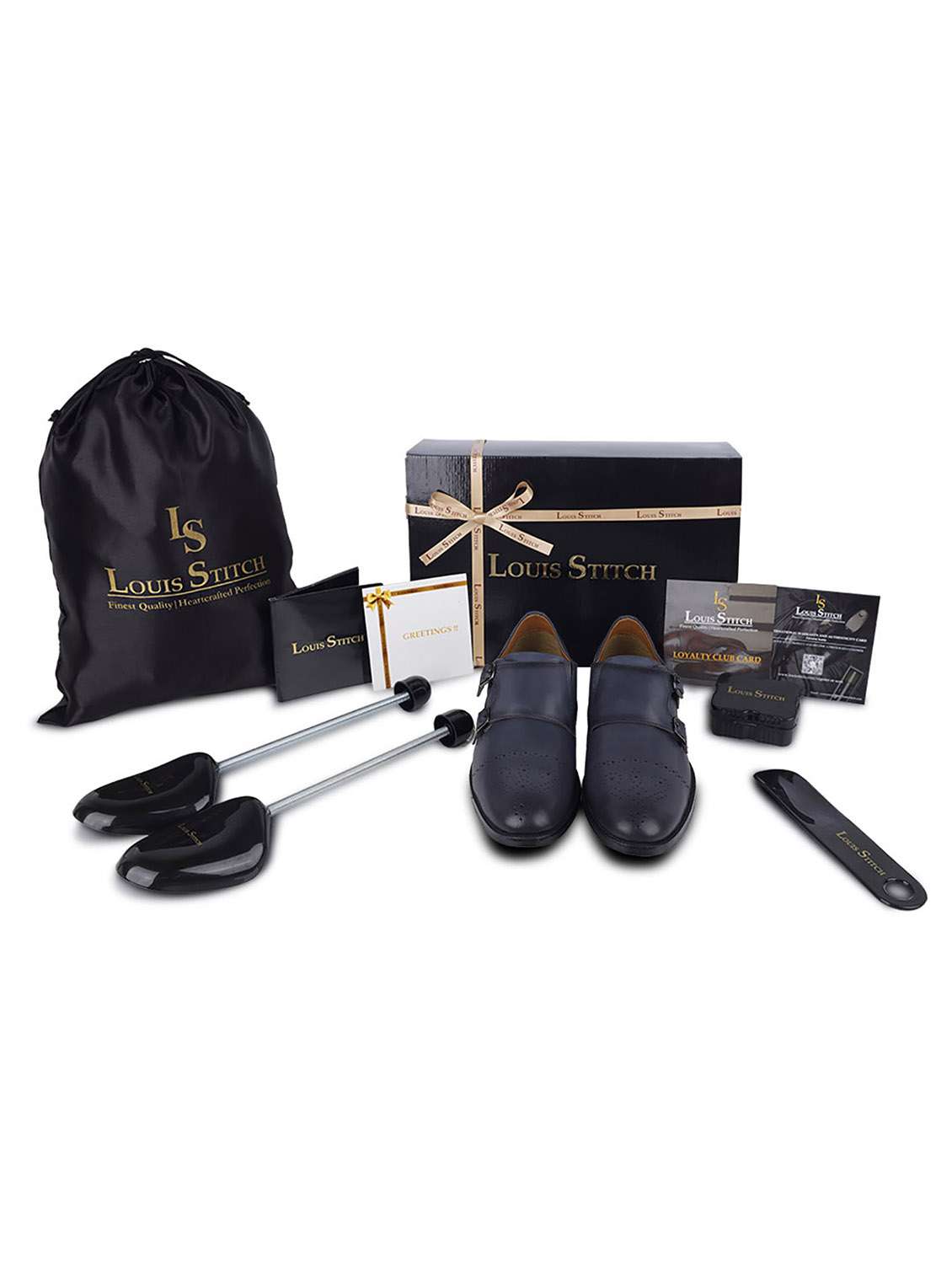 men blue slip on monk strap - 22142943 -  Standard Image - 4