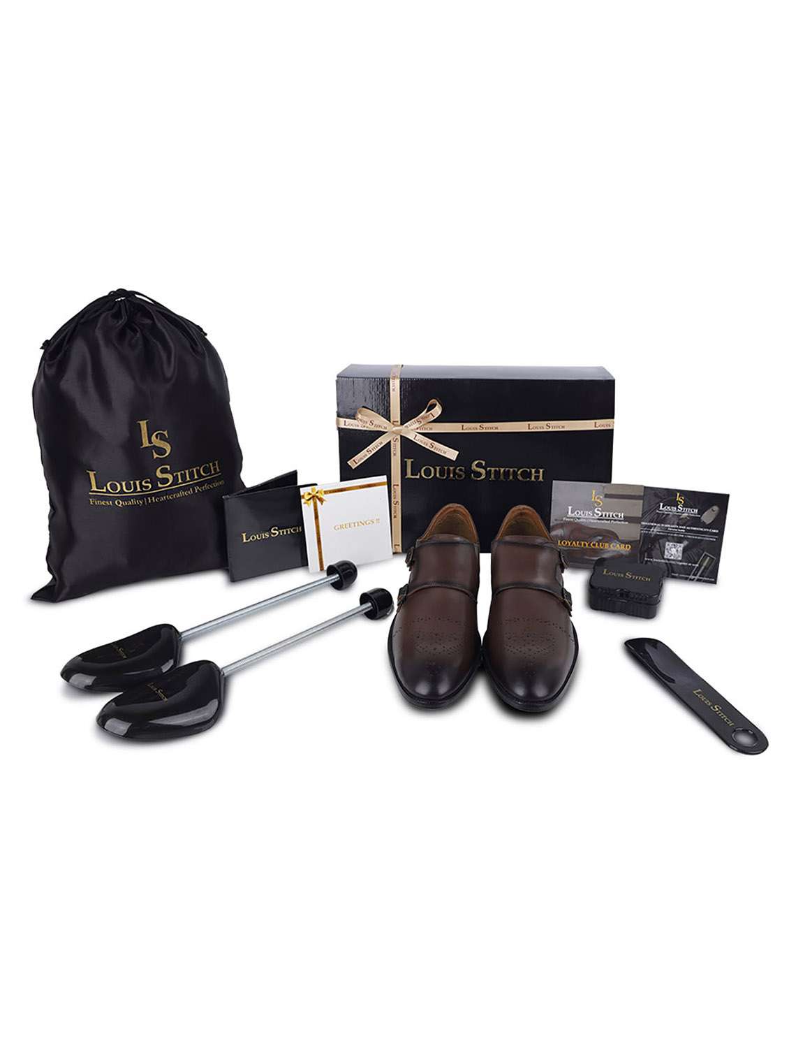 men brown slip on monk strap - 22142944 -  Standard Image - 4