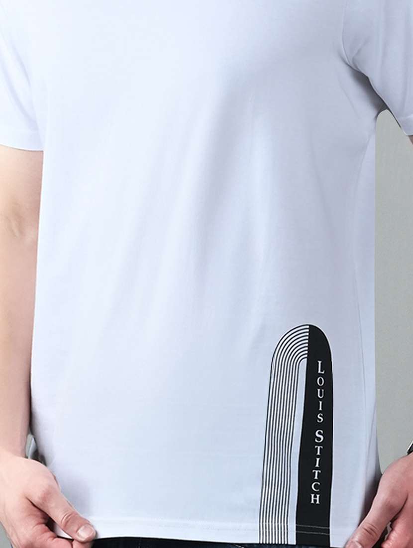 men solid short sleeve regular fit t-shirt - 22142950 - Standard Image - 4