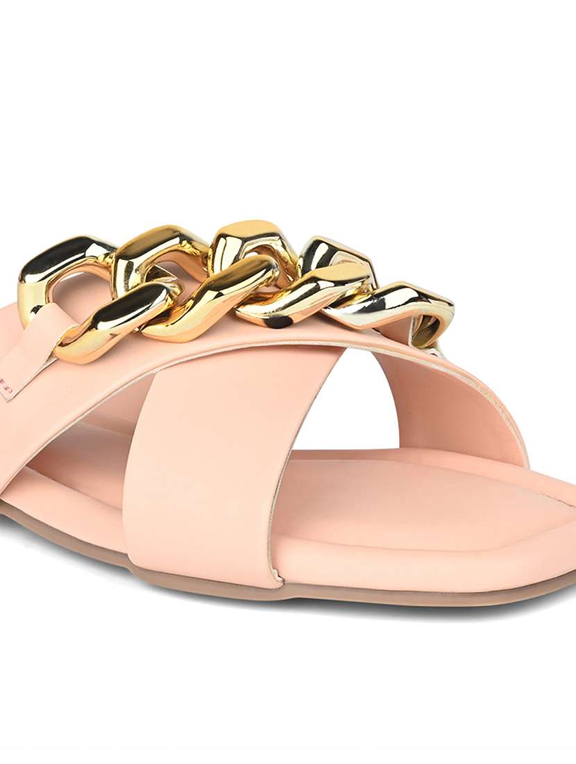 men peach slip on sandal - 22142960 -  Standard Image - 4