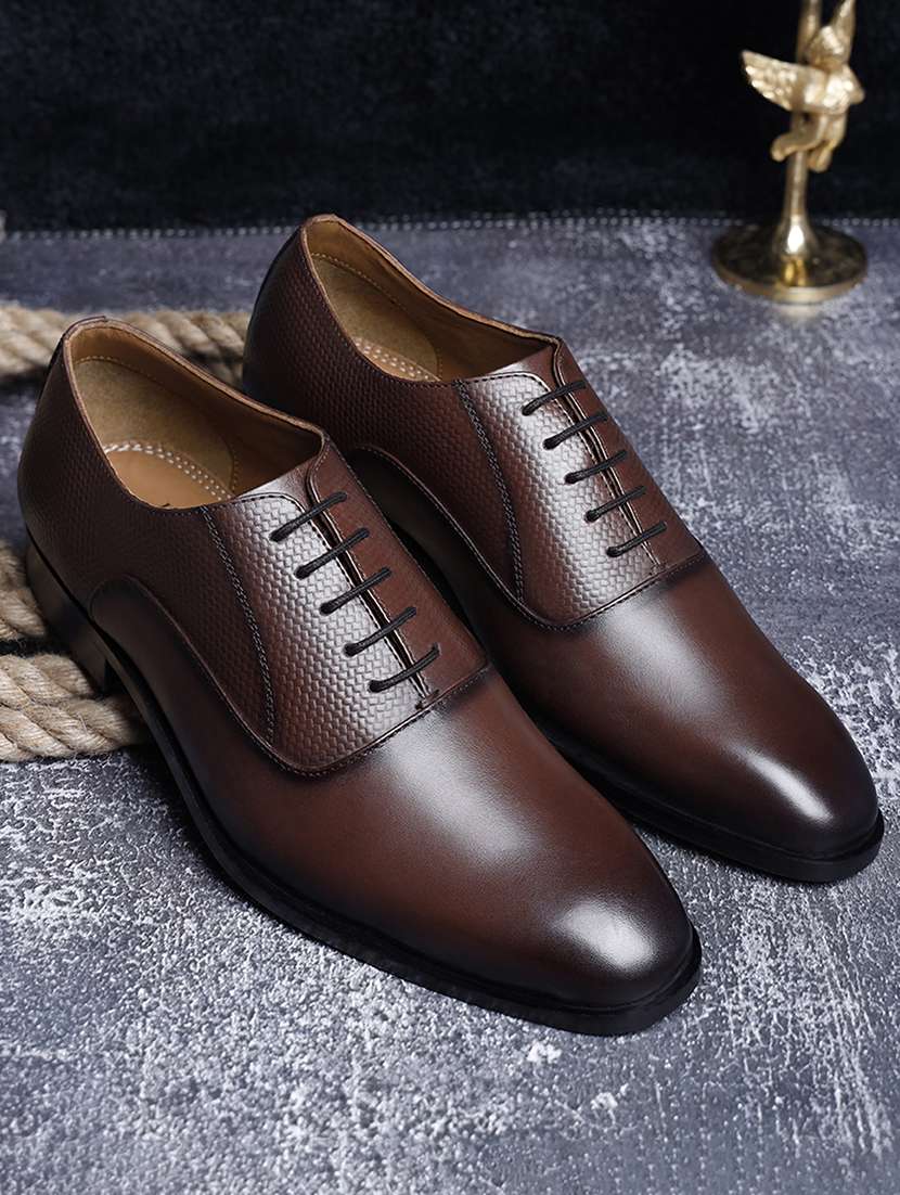 men brown lace-up oxford - 22142975 -  Standard Image - 1