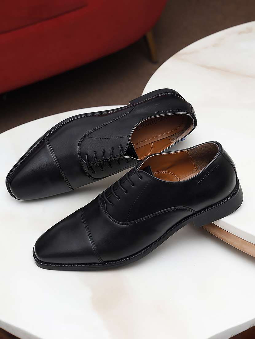 men black lace-up oxford - 22142989 -  Standard Image - 1