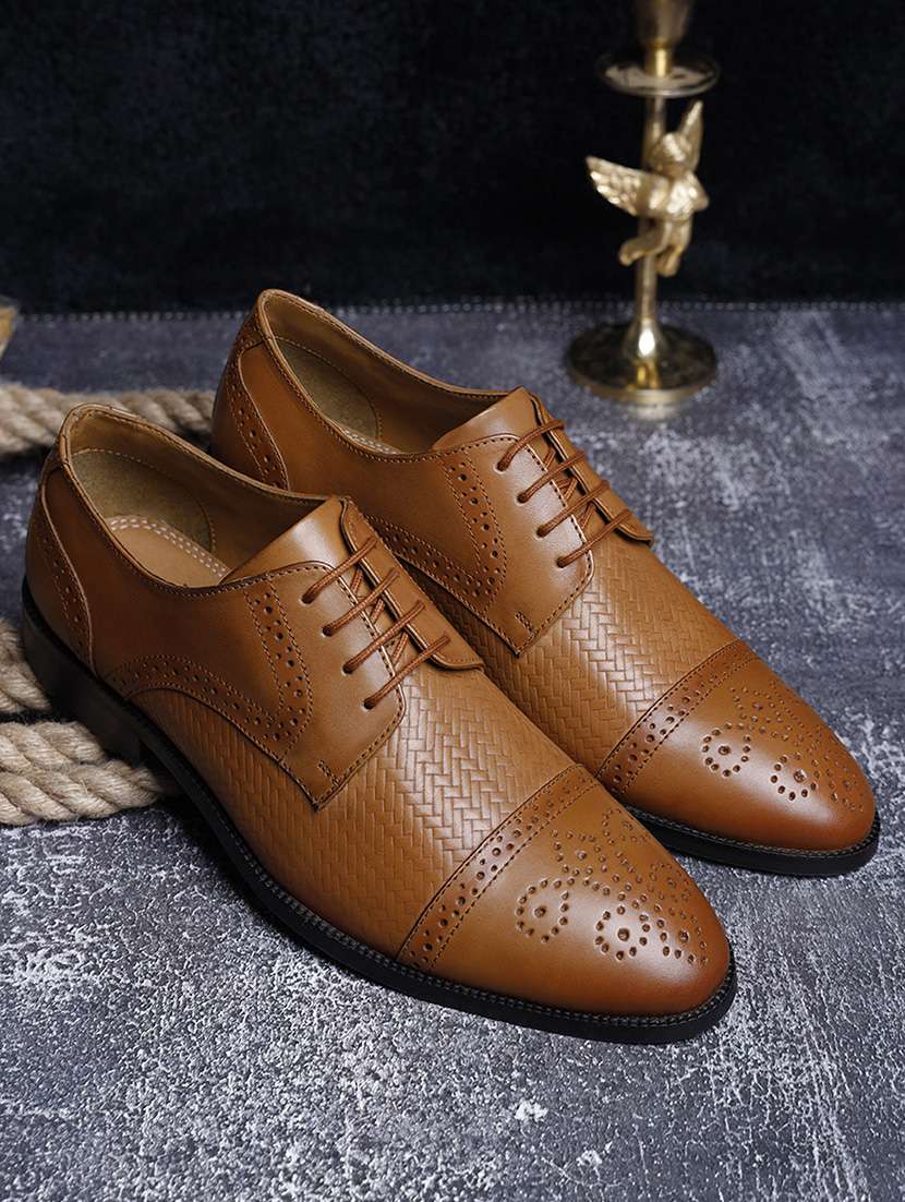 men textured lace up oxford - 22143026 -  Standard Image - 1