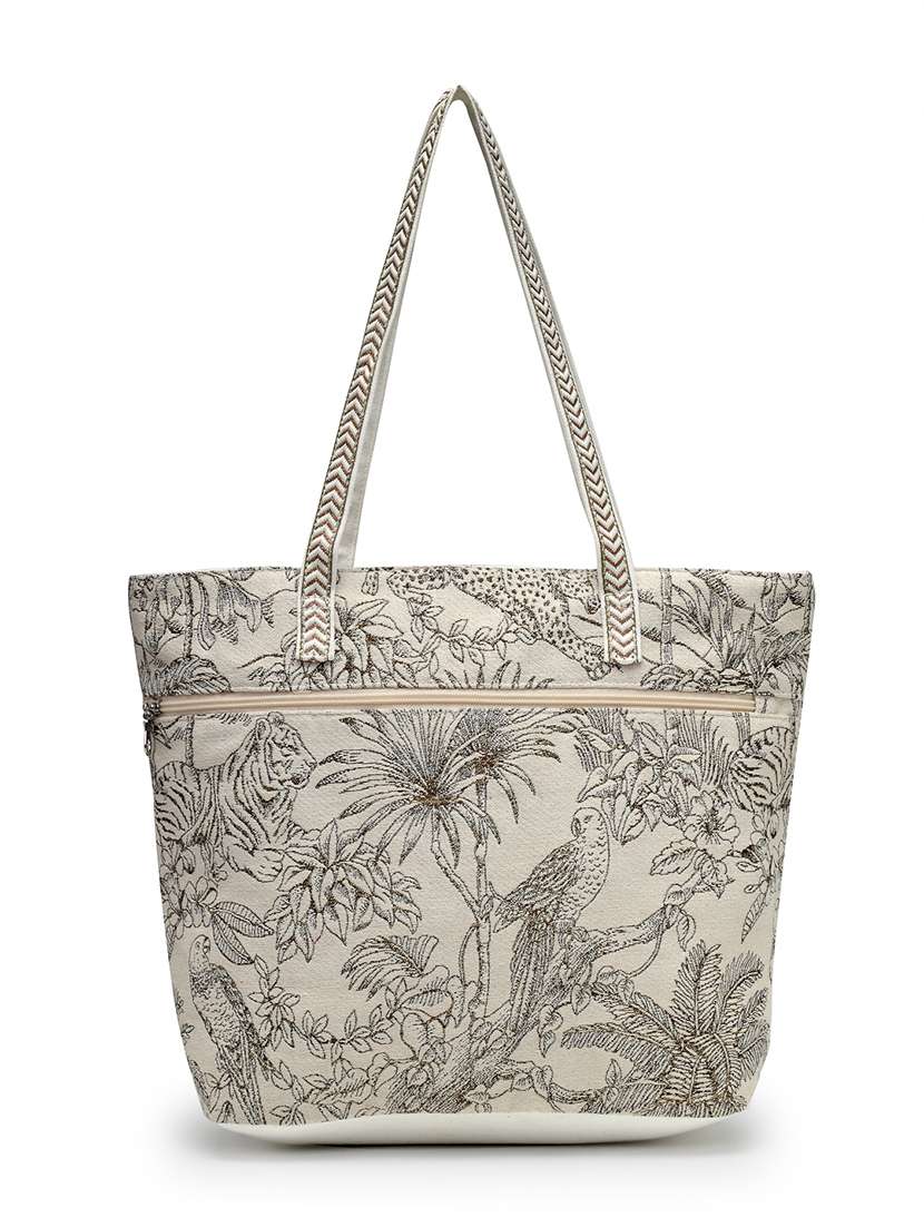 beige cotton blend tote bag - 22143035 -  Standard Image - 1