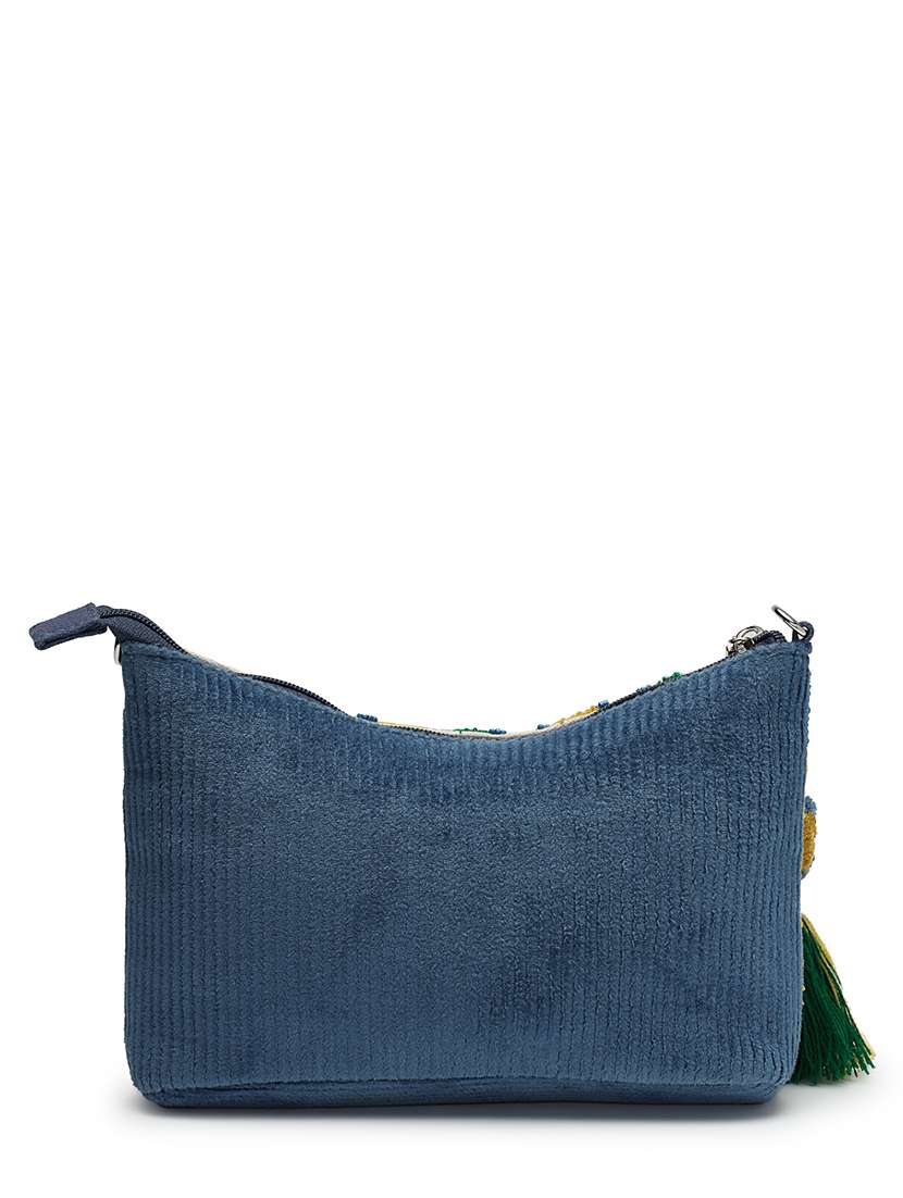 abstract multicolor sling bag with embroidered details - 22143043 -  Standard Image - 1