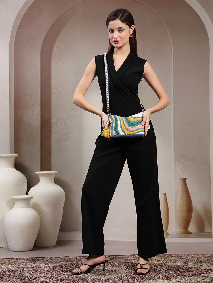 abstract multicolor sling bag with embroidered details - 22143043 -  Standard Image - 6