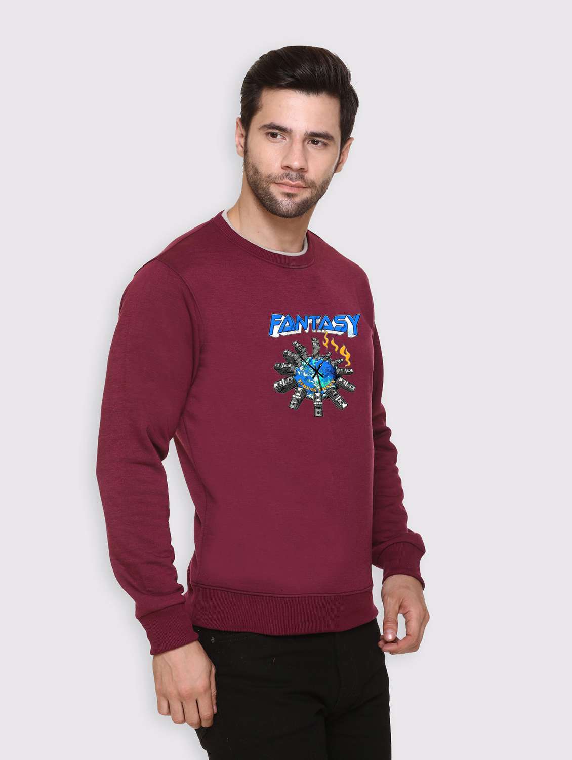 men front print long sleeve regular fit sweatshirt - 22143057 -  Standard Image - 1