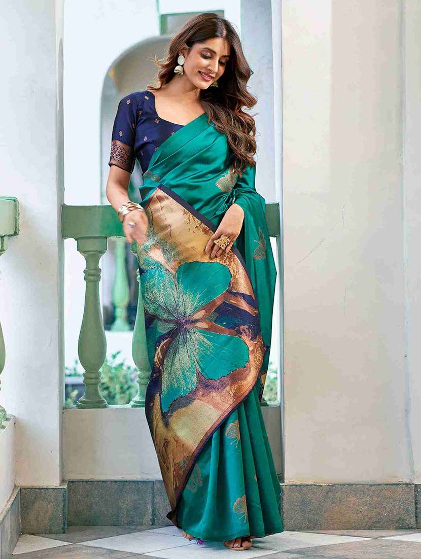 women self design banarasi saree with blouse - 22143169 -  Zoom Image - 0