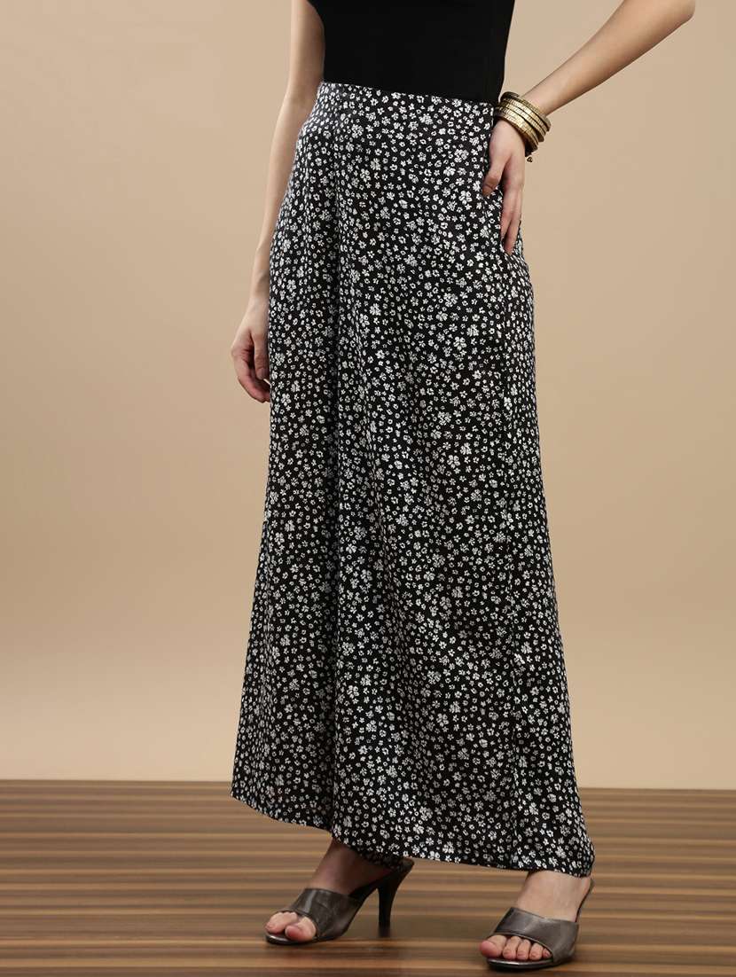 women printed mid rise palazzo - 22143276 - Standard Image - 1