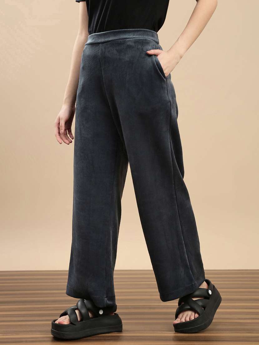 women solid mid rise palazzo - 22143278 -  Standard Image - 1