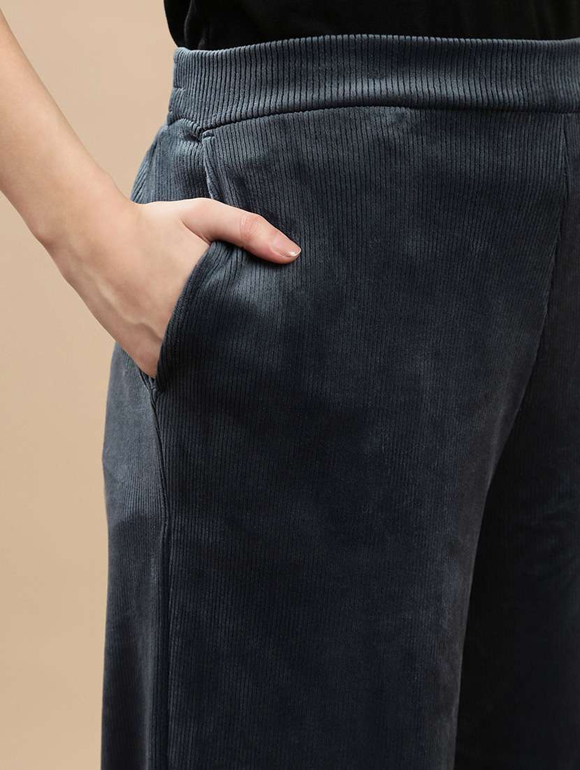 women solid mid rise palazzo - 22143278 -  Standard Image - 4