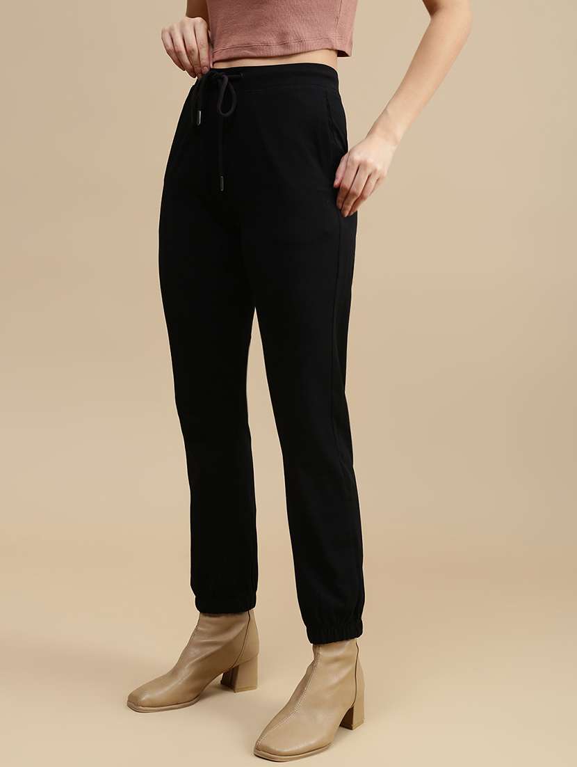 women black soldi mid rise jogger - 22143412 -  Standard Image - 1