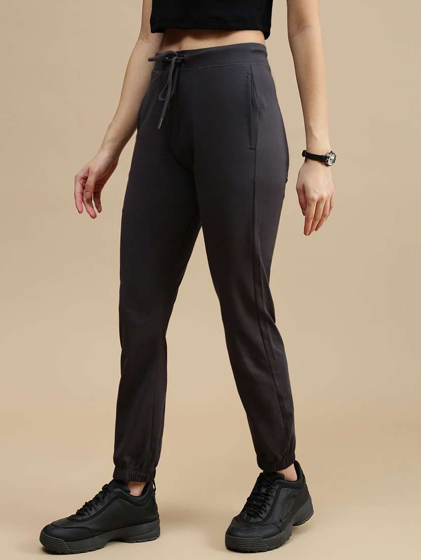 women solid mid rise jogger - 22143413 -  Standard Image - 1