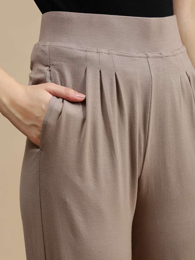 women solid mid rise jogger - 22143416 -  Standard Image - 4