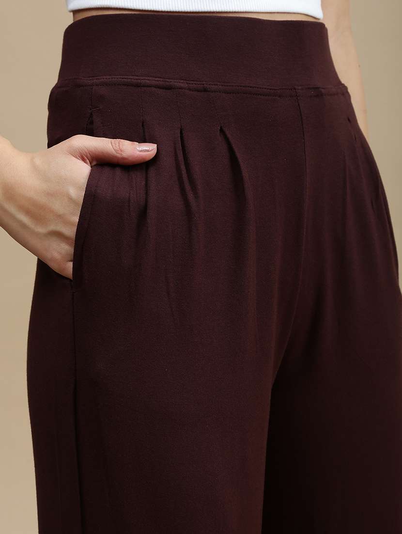 women solid mid rise jogger - 22143417 -  Standard Image - 4