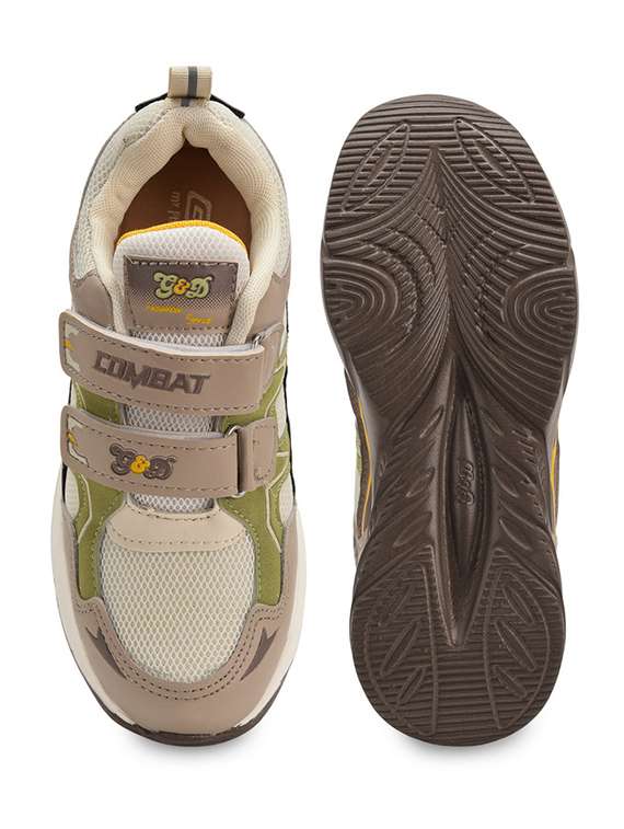boys beige synthetic sneaker - 22143578 -  Standard Image - 4