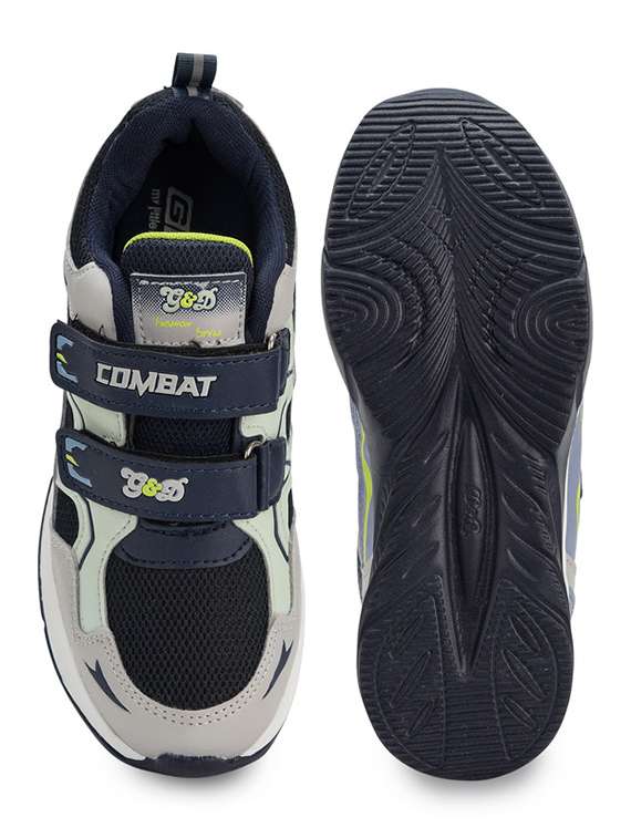 boys navy blue synthetic sneaker - 22143580 -  Standard Image - 4