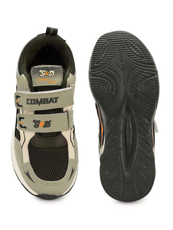 boys olive synthetic sneaker - 22143581 -  Standard Image - 4