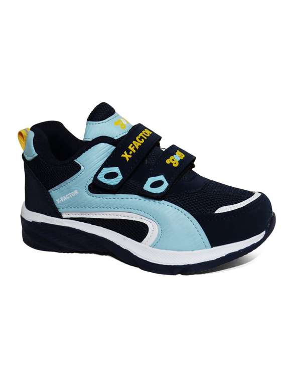 boys navy blue synthetic leather sports shoe - 22143582 -  Standard Image - 1