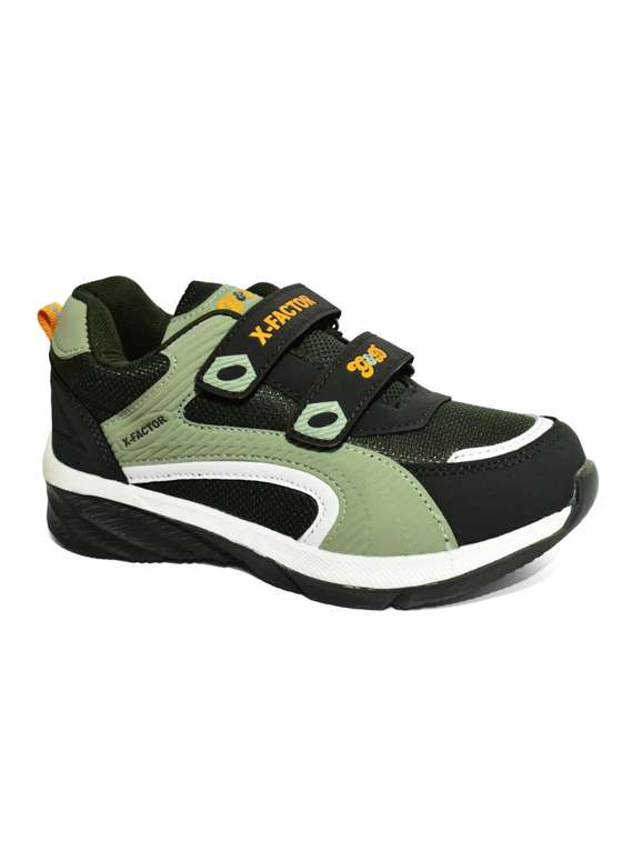boys olive synthetic leather sports shoe - 22143583 -  Standard Image - 1
