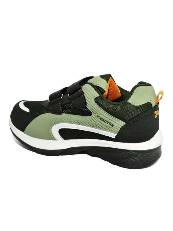 boys olive synthetic leather sports shoe - 22143583 -  Standard Image - 4
