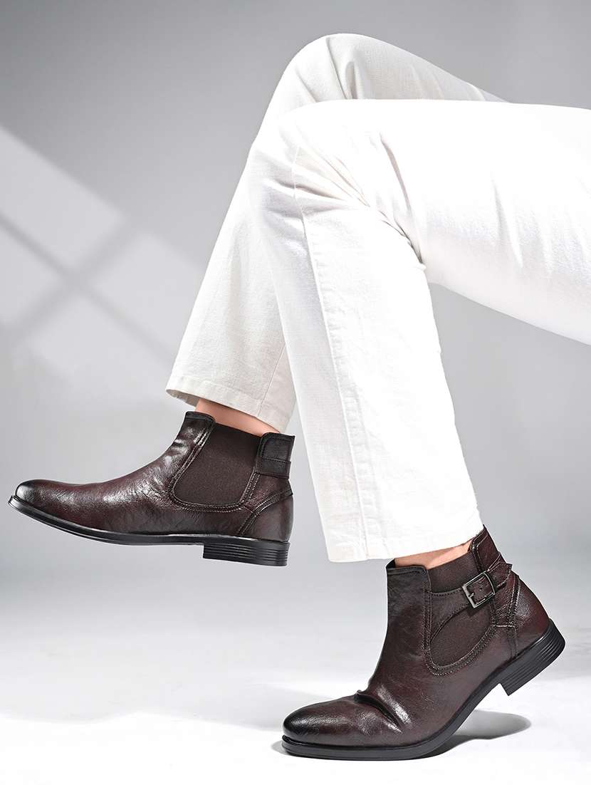 men brown slip on boot - 22143584 - Standard Image - 1