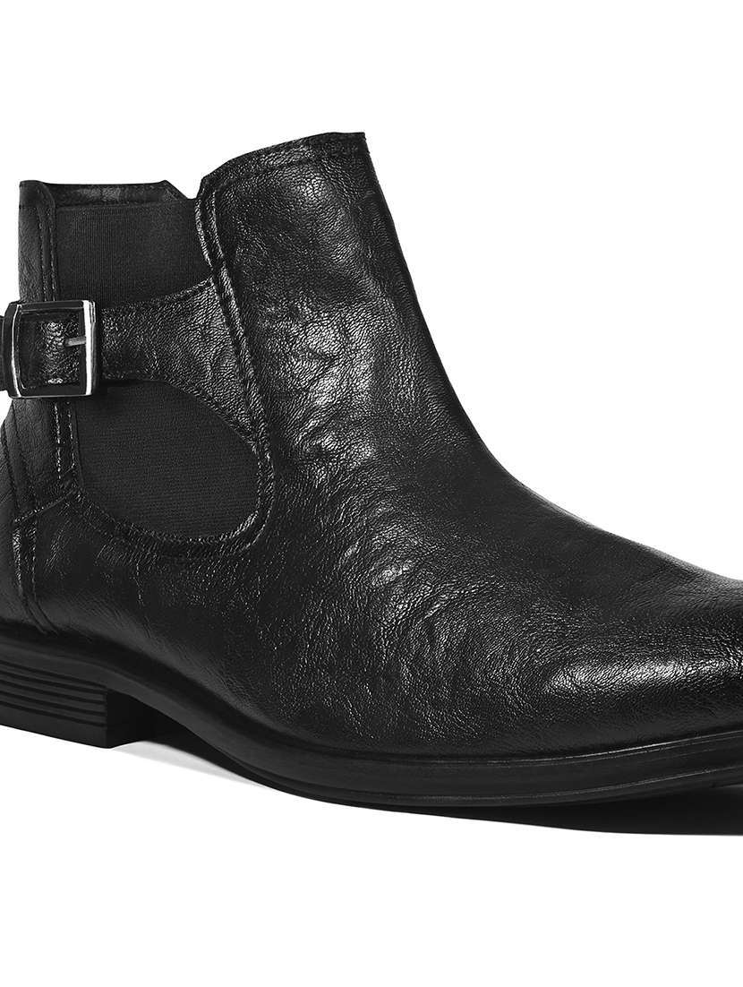men black slip on boot - 22143585 - Standard Image - 4