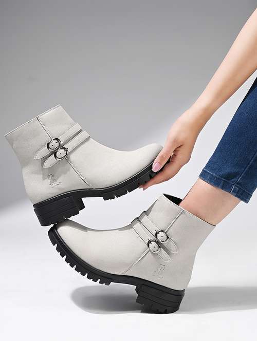 women solid slip on ankle s boot - 22143587 - Standard Image - 0