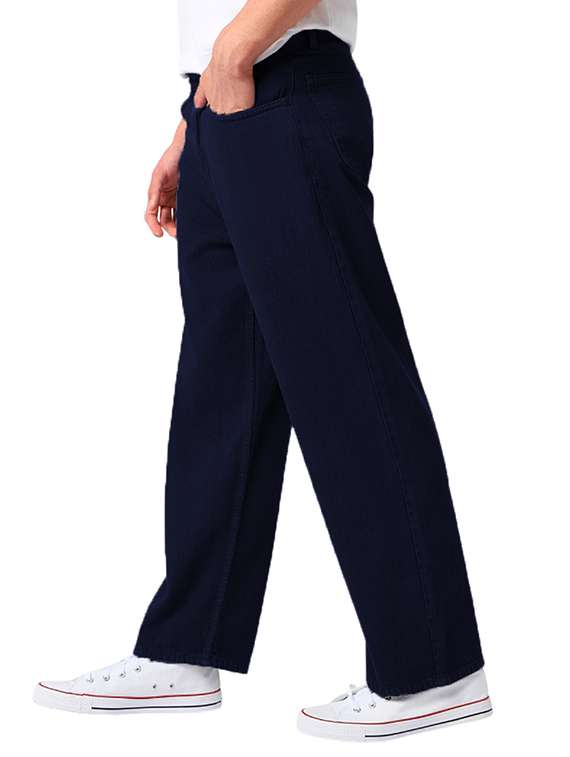 men plain mid rise full length jeans - 22143593 - Standard Image - 1