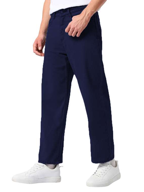 men plain mid rise full length jeans - 22143598 - Standard Image - 1