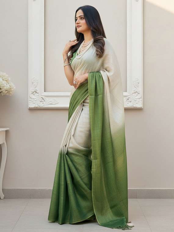 women ombre printed saree with blouse - 22143612 -  Standard Image - 1
