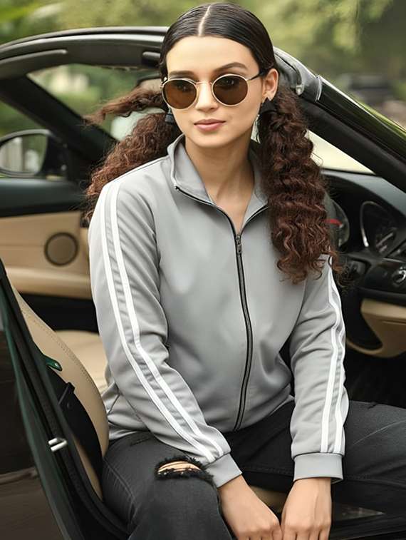 women solid long sleeve jacket