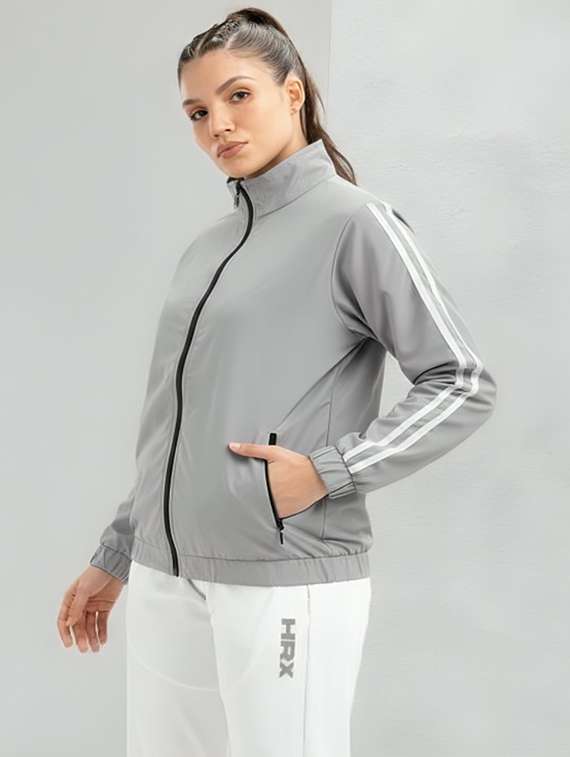 women solid long sleeve windcheater jacket - 22143711 -  Standard Image - 1