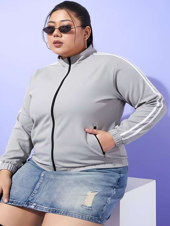 women solid long sleeve jacket - 22143713 - Standard Image - 1
