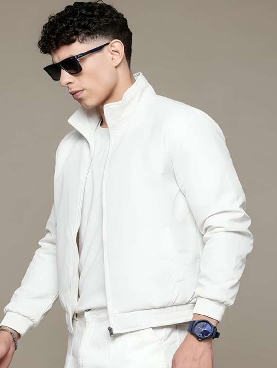 men solid long sleeve lightweight bomber jacket - 22143728 -  Standard Image - 1