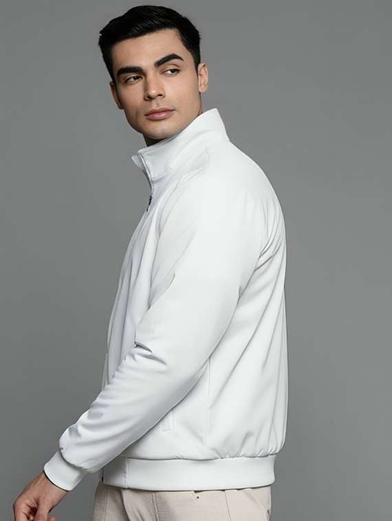 men solid long sleeve lightweight bomber jacket - 22143740 -  Standard Image - 1