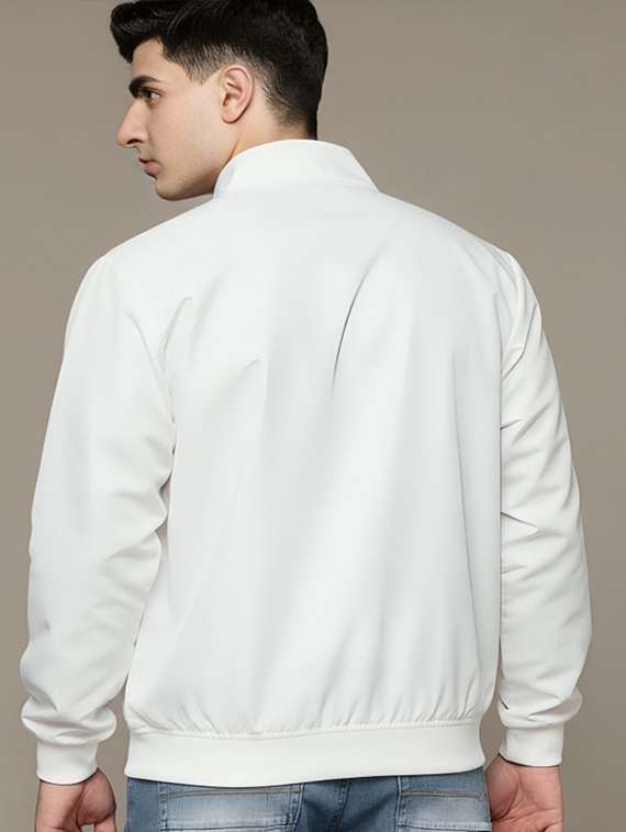 men solid long sleeve lightweight bomber jacket - 22143742 -  Standard Image - 1