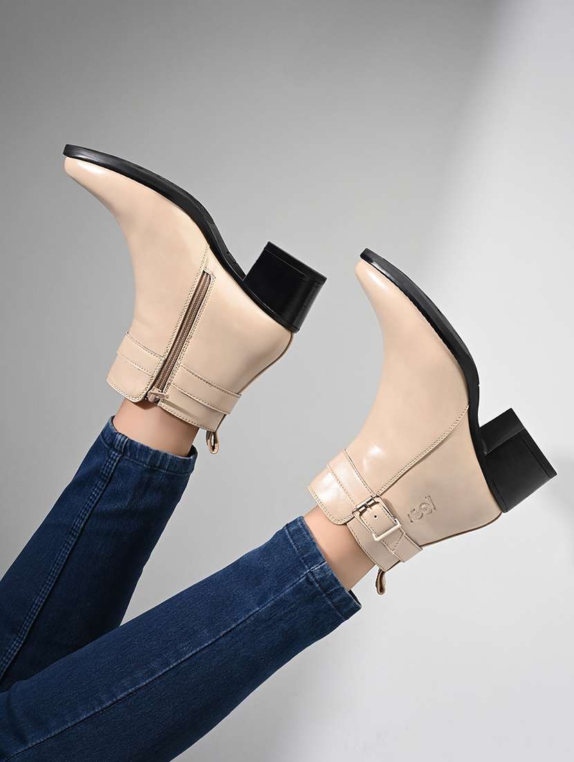 women solid slip on ankle s boot - 22143790 - Standard Image - 1
