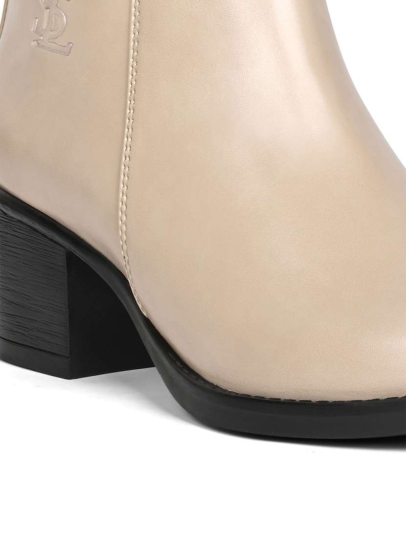 women solid slip on ankle s boot - 22143790 - Standard Image - 4