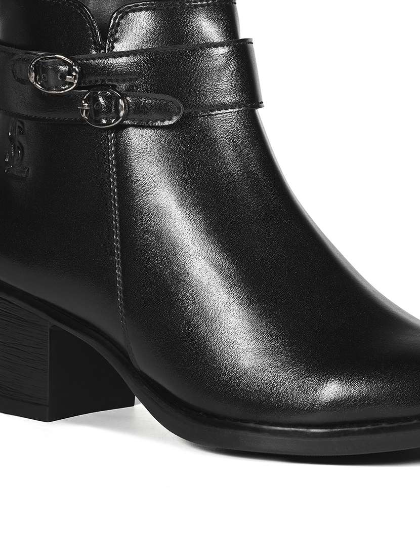 women solid slip on ankle s boot - 22143791 -  Standard Image - 4