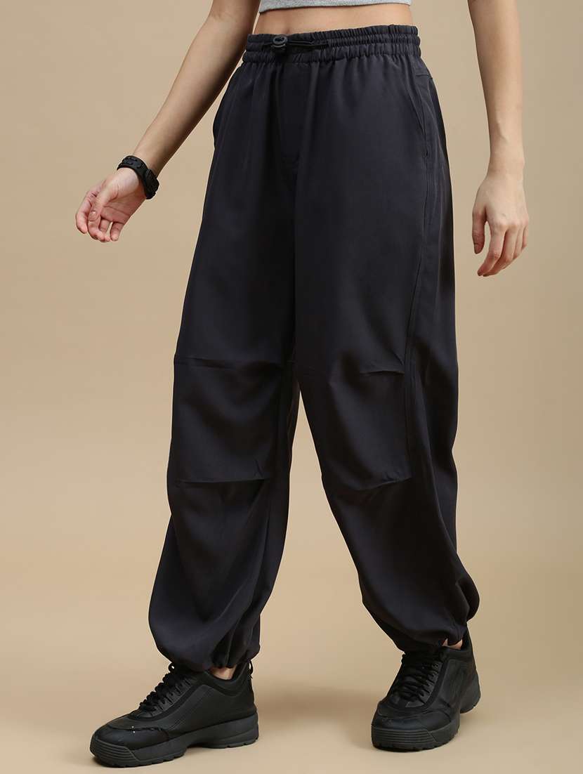 women solid mid rise relaxed fit jogger - 22143810 -  Standard Image - 1