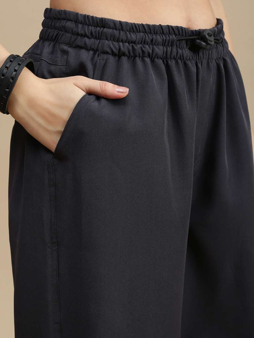 women solid mid rise relaxed fit jogger - 22143810 -  Standard Image - 4