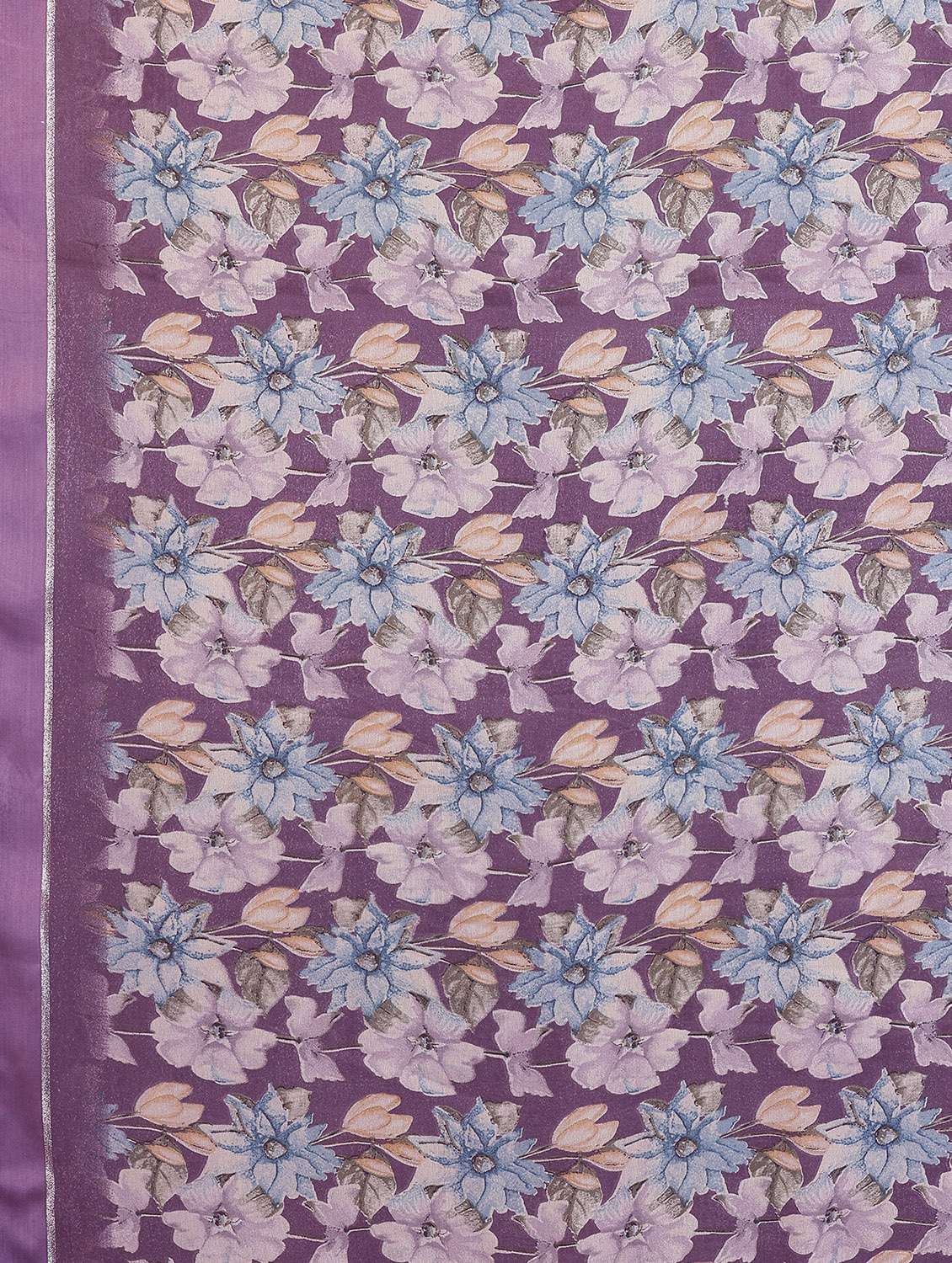 women floral printed saree with blouse - 22143849 -  Standard Image - 6