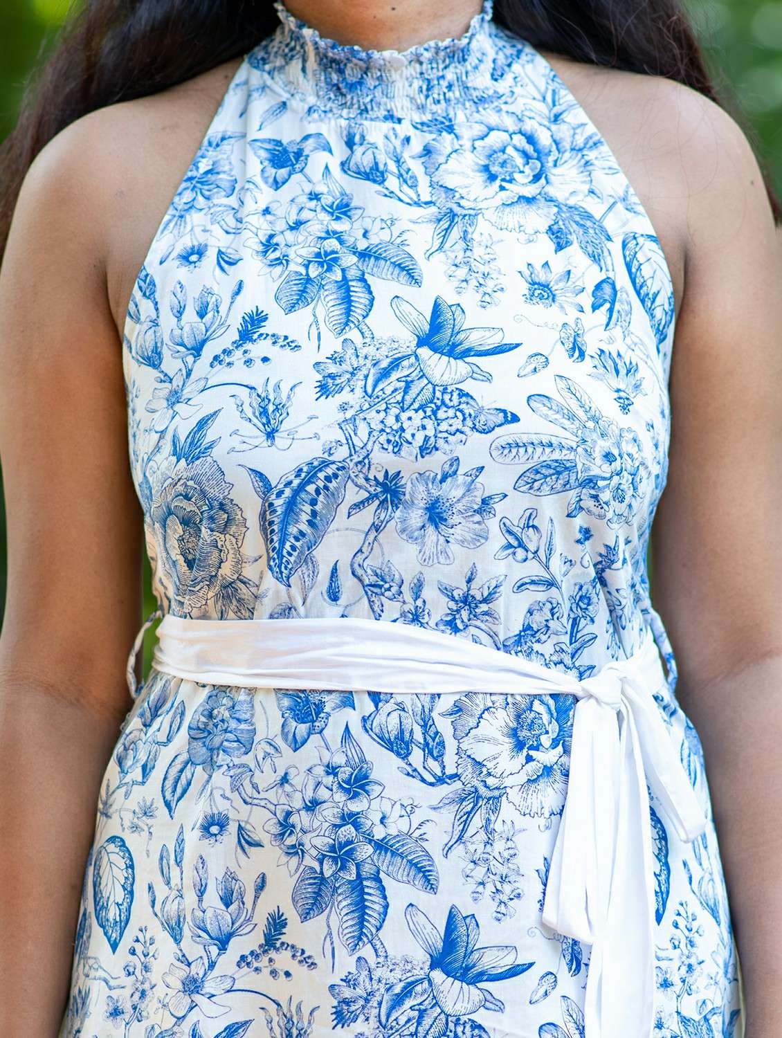 women printed sleeveless halter neck a-line dress - 22143939 -  Standard Image - 4