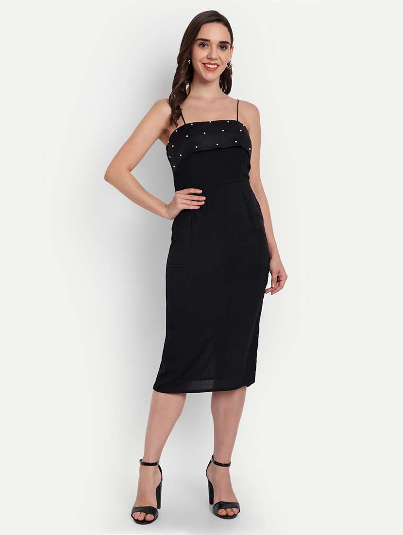 women embellished shoulder strap sheath dress - 22143961 - Zoom Image - 0