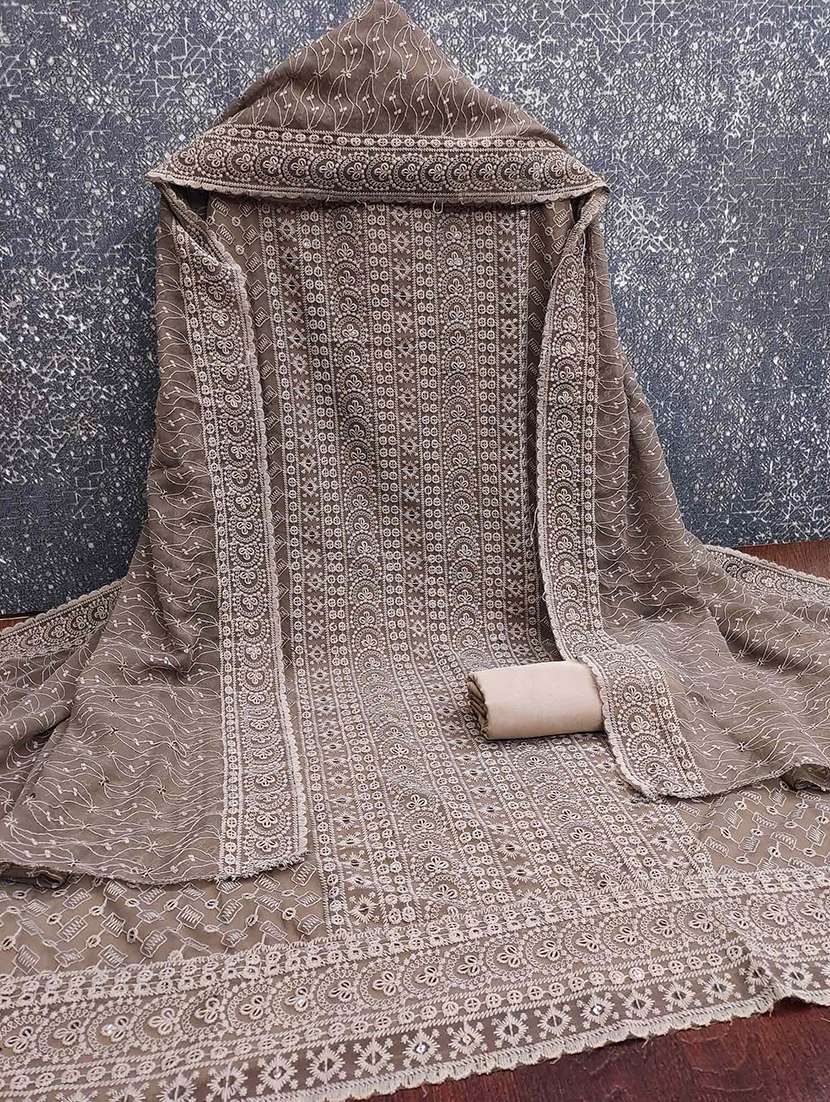 women solid with work embroidered unstitched suit set - 22144001 -  Standard Image - 1
