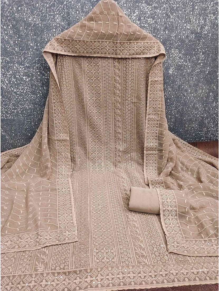 women solid with work embroidered unstitched suit set - 22144009 -  Standard Image - 1