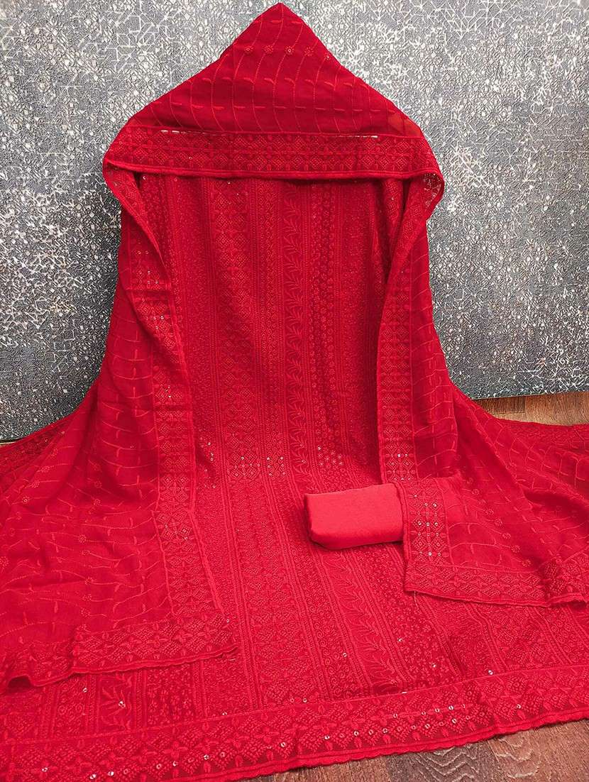 women solid with work embroidered unstitched suit set - 22144017 -  Standard Image - 1