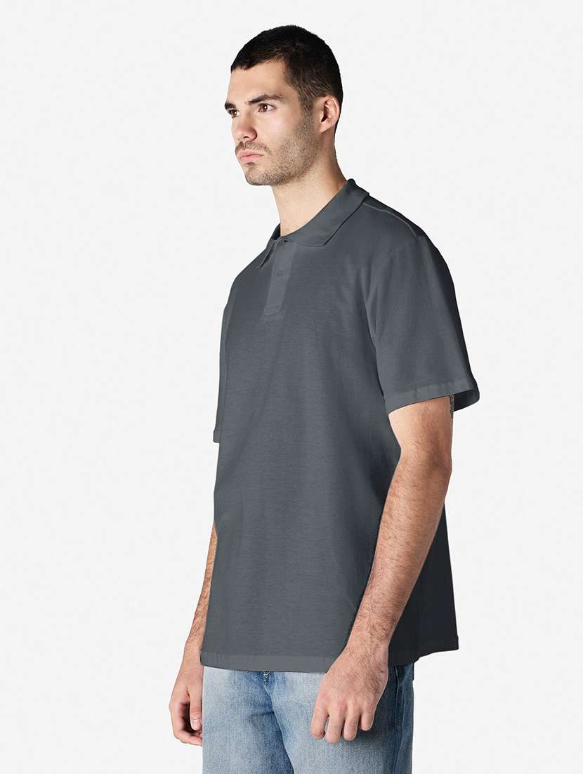 men solid short sleeve polo t-shirt - 22144044 -  Standard Image - 1