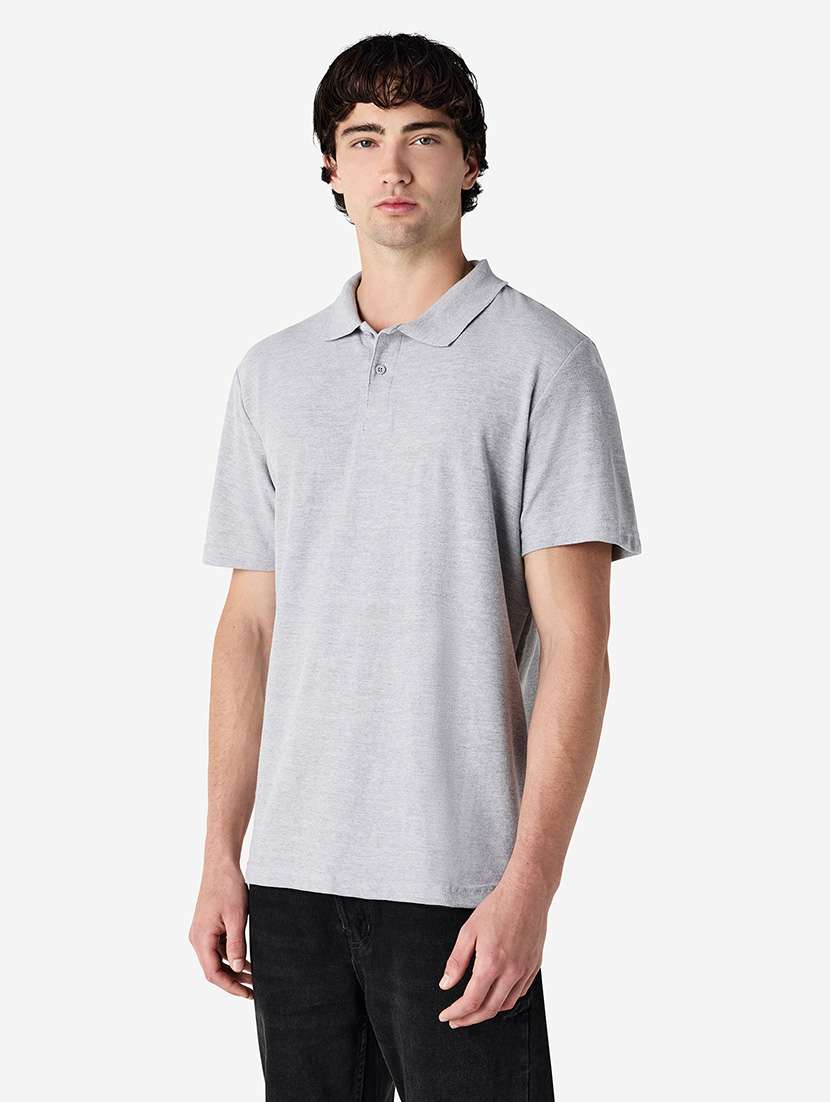 men solid short sleeve polo t-shirt - 22144045 -  Standard Image - 1